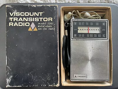 Viscount Transistor Radio Model 1261 With Original Packaging Vintage And Working • $19.64