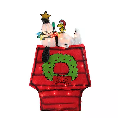 Northlight 18  Lighted Snoopy On Dog House Outdoor Christmas Yard Decoration • $110.49