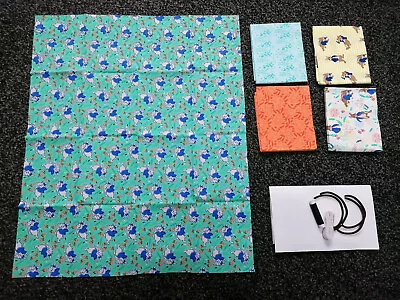 1 X Fat Quarter Cotton Sheet Peter Rabbit  46cm X 56cm For DIY Facemask Project • £4.99