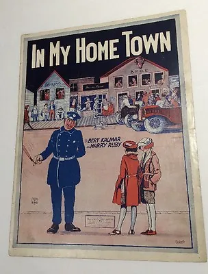$12.87 • Buy In My Home Town Sheet Music Police Officer & Flapper Girls Night Stick