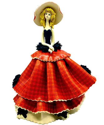 ZAMPIVA Standing Girl W/RED Drees And Lace Top By Lino Zampiva 7.5 T. Frm. Italy • $165