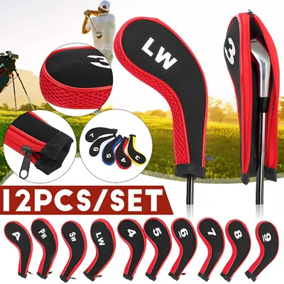 $19.25 • Buy 12Pcs Golf Head Cover Iron Putter Driver Headcover Protective Club Covers AU