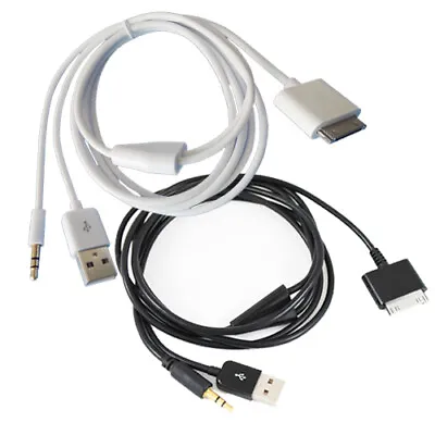 30pin To 3.5mm Dock Adapter Car AUX Audio Charger Cable For IPhone 4G IPad IPod • £8.15