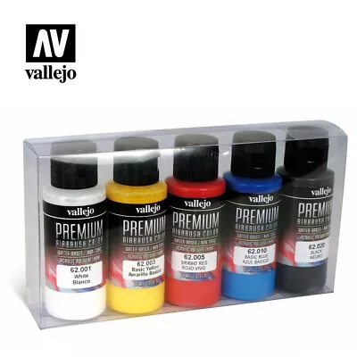 AIRBRUSH PAINTS - VALLEJO PREMIUM RC COLORS - OPAQUE SET (5 X 60ML BOTTLES) • £29.50