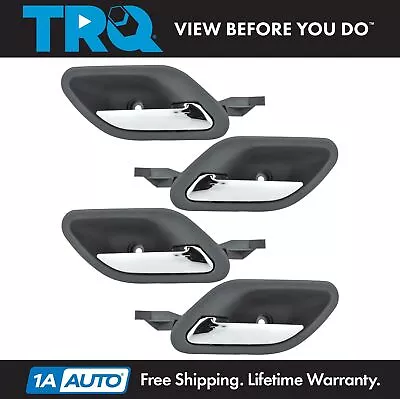 TRQ Black Interior Inner Inside Door Handle Set Of 4 Kit For BMW E38 E39 • $59.95