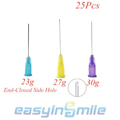 25Pcs Endo Syringes Side Irrigation Dental Disposable Needle 23/27/30g Easyinsm • $11.61