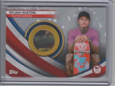 2021 Topps U.S. Olympic Team USA Silver Relic Nyjah Huston 28/99 Used Board • $89.99