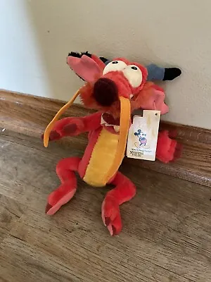 VTG Walt Disney World Mulan MUSHU 10” Back Stamped Bean Bag Plush W/ Tag • $9