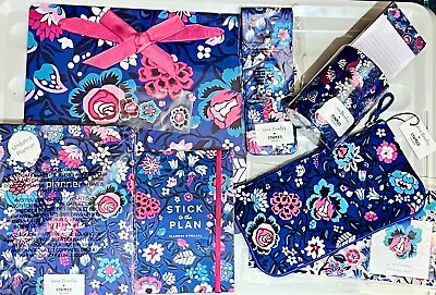 NEW 8 LOT Vera Bradley Desk Accessories & Suppies Bags Magnet Bloom Berry GIFT • $59.99