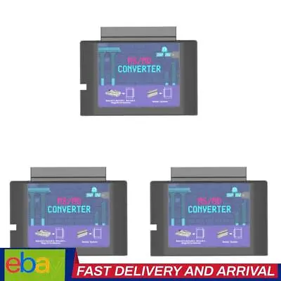 3Pcs MS To MD Game Card Converter Game Video Cassette For Master System For Mege • £26.27