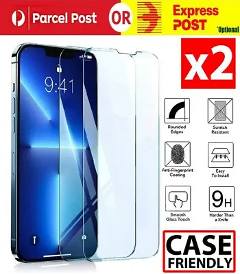 2x Tempered Glass Screen Protector For IPhone 15 14 13 12 11 Pro XS Max XR Plus • $6.29