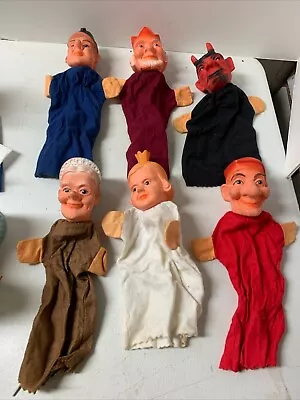 Vintage Lot Of 6 Rubber Head Hand Puppets • $14.99