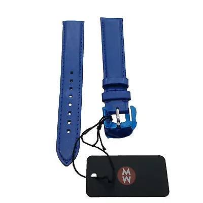 Genuine Michele 16mm Cobalt Blue Patent Leather Watch Band Strap New • $24.77