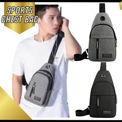 Mochila Casual Para Hombres Bolso Bandolera Impermeable Bolsa De Un Solo Hombro • $14.99