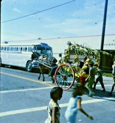 VTG 1960s 35MM 3D STEREO SLIDE COMMERCE CA PARADE FRUIT VENDOR CART #37-28K • $3.99