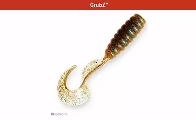 Z-Man GrubZ 3.5  - Bloodworm - Zman Soft Plastic Curly Tail Pack Of 6 • $4.99