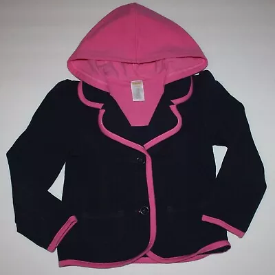 Gymboree Brightest In Class Girl's Hooded Tipped Fleece Blazer Size 5 6 • $19.99