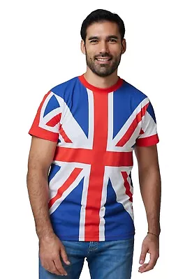 Union Jack T-Shirt Crew Neck Kids Sizes 100% Cotton New Quick Dispatch • £10.99