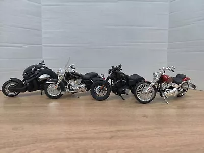 Motorcycle Lot W/ Three Maisto Harley Davidson 1:18 Scale • $15