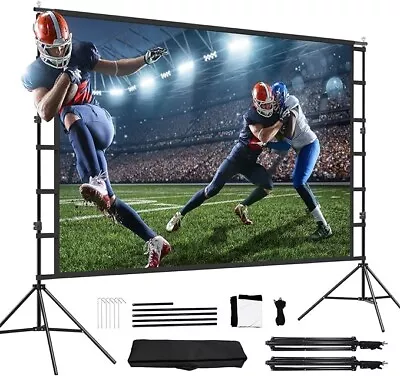 12-Foot Projector Screen And Stand 150 In. Large Indoor Movie Projection Screen • $79.99