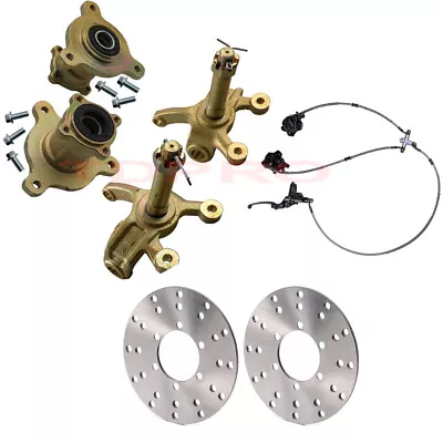 Front Steering Spindle 3 Stud Hub Brake Caliper Kit Quad Buggy ATV Go Kart Trike • $107.50