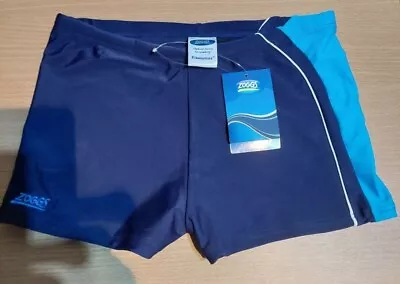 Mens / Teen Boy Zoggs Swim Trunk Shorts Waist 30 Inch 2 Tone Blue • £7.95