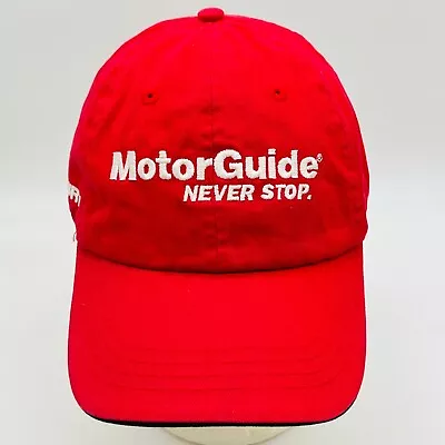 Motorguide Mercury Never Stop Strapback Red Hat Cap Motors Bass Fishing Marine • $12.99