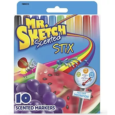 Mr. Sketch Scented Stix Markers Fine Tip Assorted Colors 10 Pack • $12.32