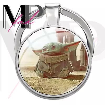 Baby Yoda Keychain Ring Fob Charm Car Home Holder Pendant IF IT FITS IT SITS • $9.98