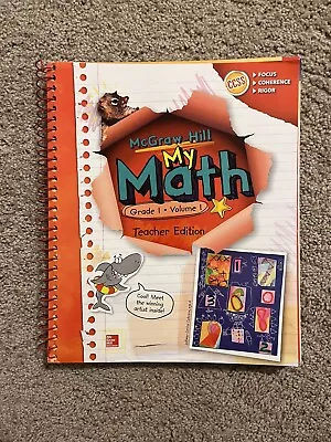 McGraw-Hill My Math Grade 1 Volume 1 Teacher Edition • $15