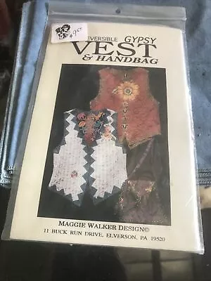 Craft  Maggie Walker Designs Reversible Gypsy Vest And Handbag Sewing Pattern   • $12