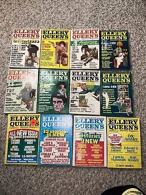 Vintage ELLERY QUEEN'S MYSTERY MAGAZINES - Lot Of 12 1975 • $29.99