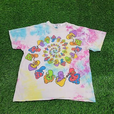 Funny Rainbow Trippy Mushroom Tie-Dye Shirt XL-Short 23x26 Psychedelic Shrooms • $14.99