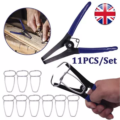 11pcs Miter Clamps Installation Miter Pliers Spring Clips Kits Woodworking Tools • £12.59