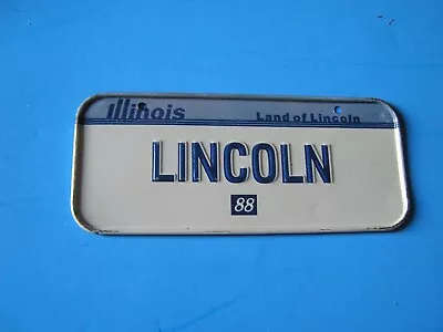 Miniature License Plate 4 X 2-1/2   Metal Antique Collectible ILLinois 1988 • $4.99