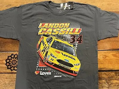 Landon Cassill #34 NASCAR Loves Racing Shirt LARGE Graphic Tee NWT Frontrow NOS • $19.99