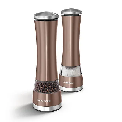 Morphy Richards Accents 974235 Electronic Salt & Pepper Mills Copper • £12.99