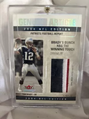 2004 Fleer Genuine Article Jersey Patch 66/150 Tom Brady • $400