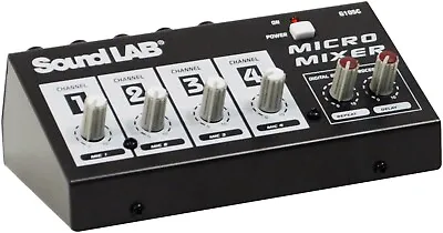 Soundlab 4 Channel Mono Microphone Mixer With Effects & Echo With Delay - NEW • £22.99