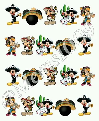 Disney Mickey Mouse Cinco De Mayo Nail Art Water Decals Free Shipping!  • $3.99