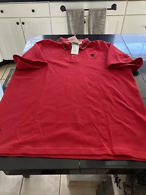 MENS Adidas Manchester United Red Polo Shirt Size L Large  MUFC NWT • $35.59