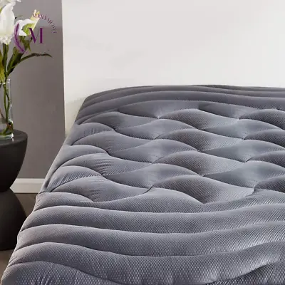 Full Size Mattress Pad Cover Memory Foam Pillow Top Cooling Overfilled Topper • $33.61