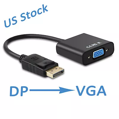 DP DisplayPort Male To VGA Female Converter Adapter Adaptor Cable For PC Laptop • $3.38