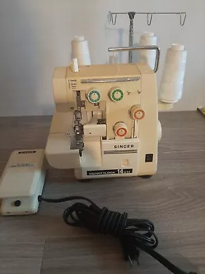 Singer Merrittlock 14U44B Serger Sewing Machine W/ Pedal Tested VGC • $130