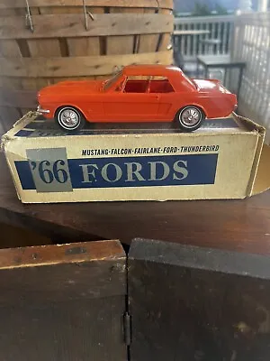 1966 Ford Mustang   AMT 1:25 Dealer Promo  Model Car  Bright Coral W Orig Box NY • $159