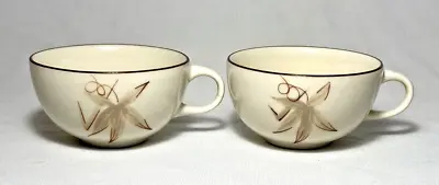 WINFIELD~ Vintage Handcraft Pottery (2) COFFEE/TEA CUPS (Passion Flower)~ Calif. • $12