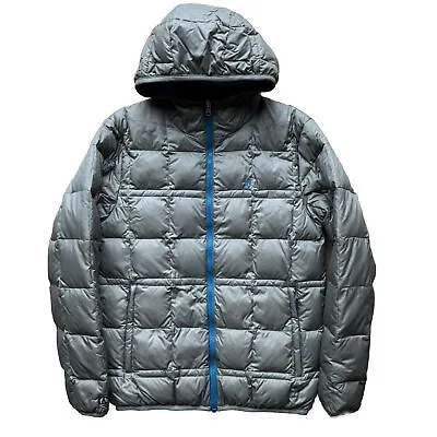Volcom Hooded Puff Puff Jacket Small Gray Full Zip Down Puffer Ski Snowboard • $80