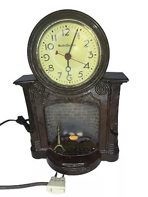 Vintage Mastercraft Model 272 Lighted Motion Fireplace Electric Mantle Clock  • $99