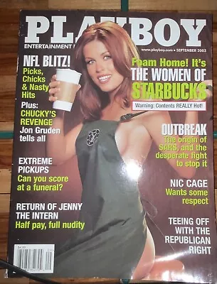 Playboy Magazine - September 2003 ( Women Of Starbucks Nicolas Cage) Discreet • $9.95