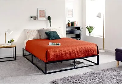 £126.90 • Buy Black Metal Loft Bed Urban Platform Bed - 4ft  Small Double
